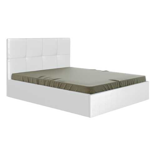 Двуспальная кровать Первый Мебельный Верда Белый, экокожа, 180х200 в Аскона